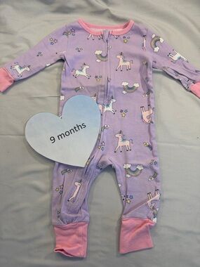 Kids Headquarters - long sleeve fitted pajamas. Size 9 months